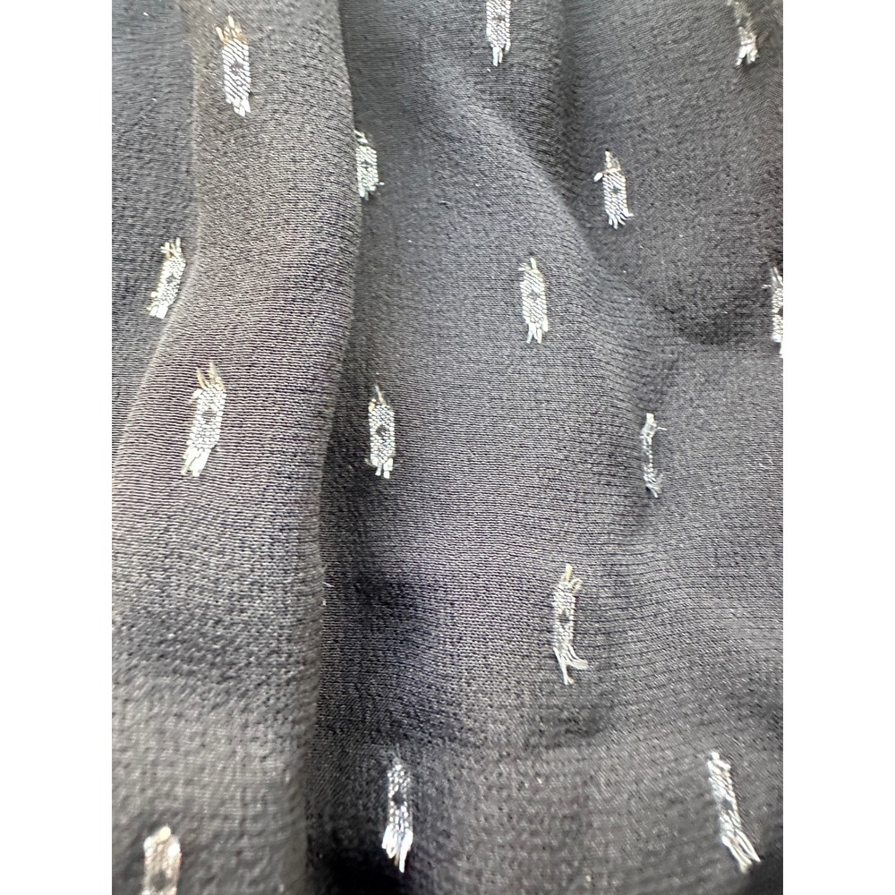 Joie Halter Top Silk Blend Black Silver Metallic Clip Dot Peplum Small Evening - Picture 11 of 13